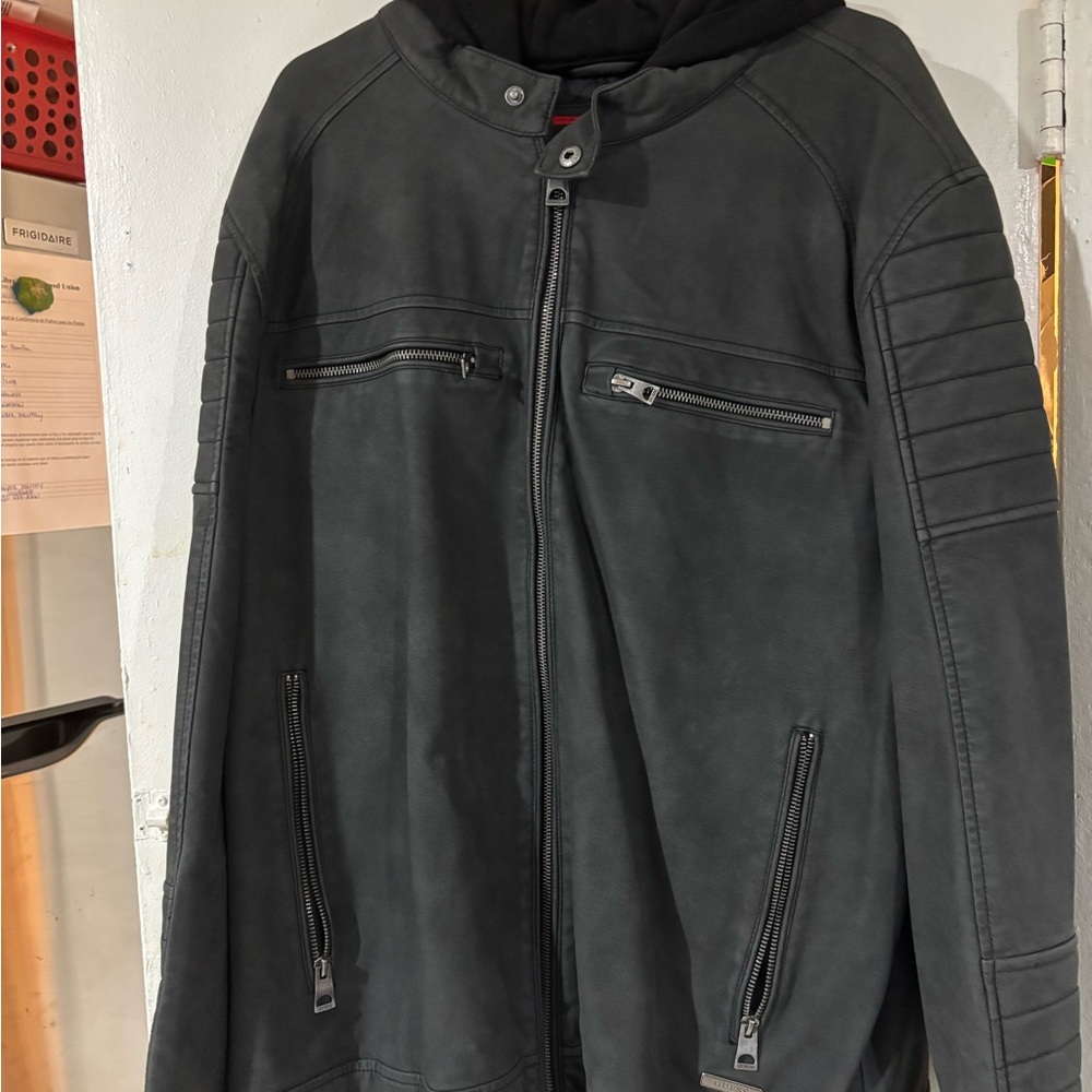 Guess Men's Black Zip-Up Jacket